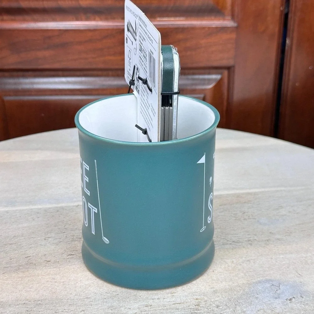 Tee Shot Golf Mug With 6-in-1 Divot Tool Festive Voice Green 12 oz New
